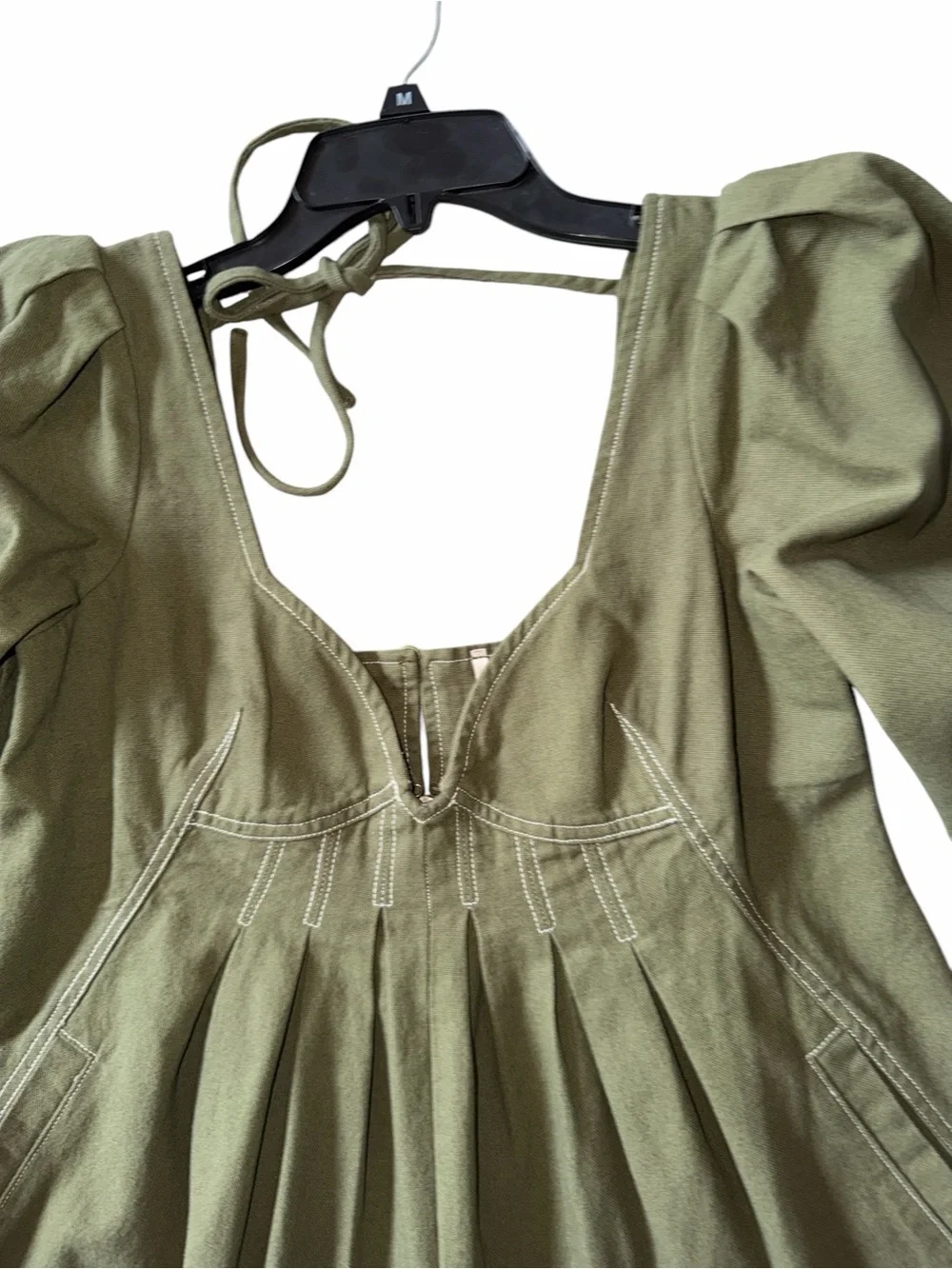Free people Regret Me Romper Denim Twill Green Size 6